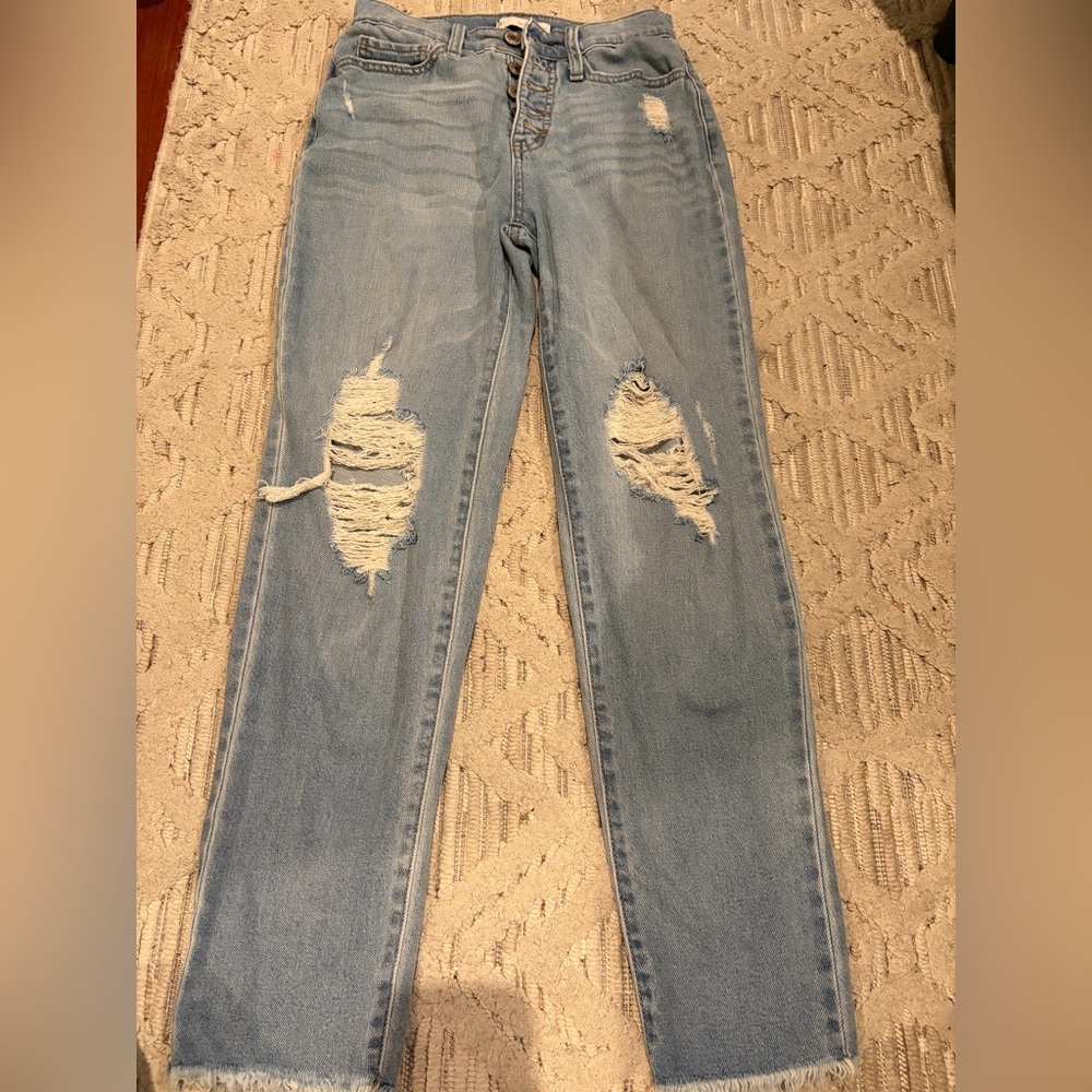 Old Navy Light Blue Denim Jeans with Button Detail